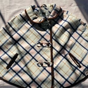 Janie and Jack pink and brown cape